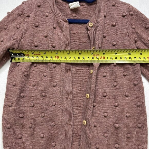 H&M baby Cardigan Girls Size 18-24 Months Textured Knit Cardigan Organic Cotton - Picture 4 of 6